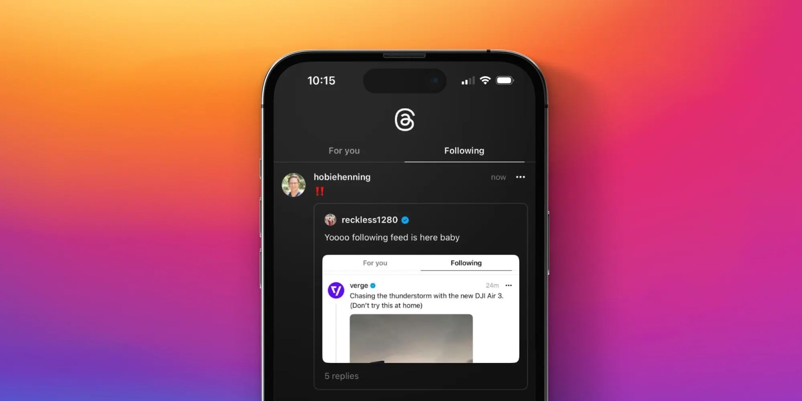Application sociale Threads