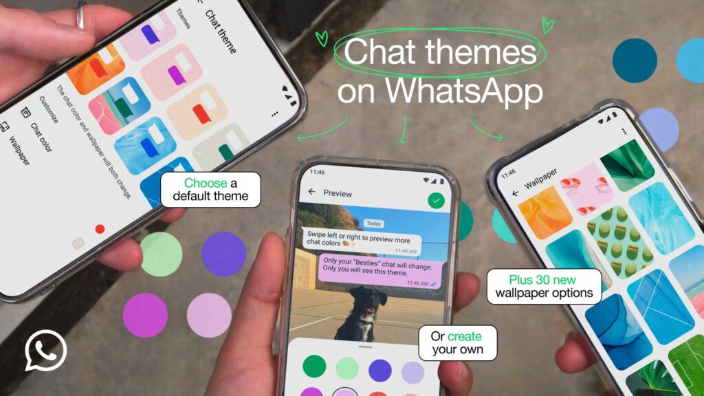Nouveaux thèmes pour les discussions WhatsApp