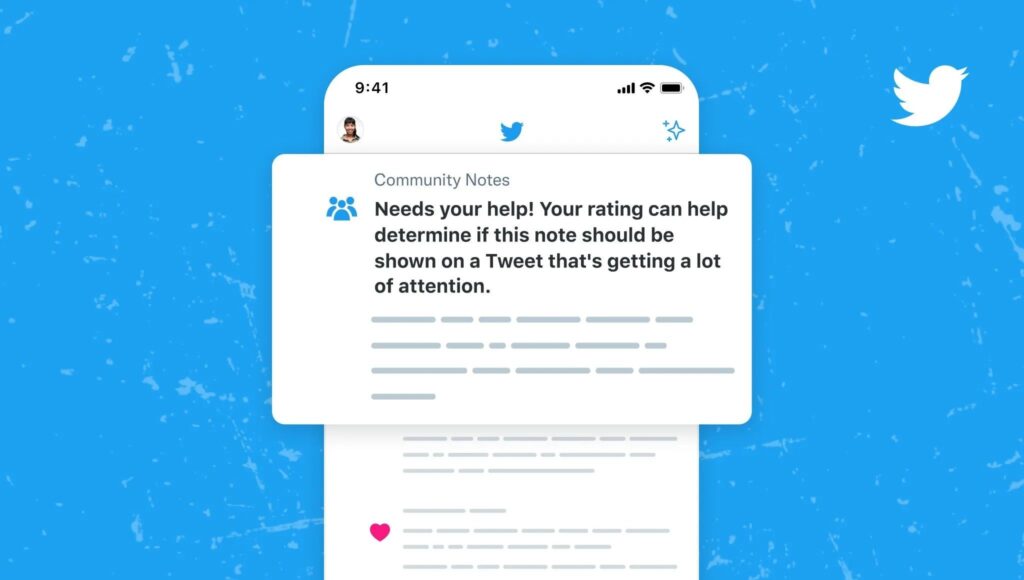 Interface des notes communautaires sur X avec le logo de la plateforme d'Elon Musk