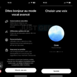 Interface utilisateur de ChatGPT avec nouvelle fonctionnalité vocale améliorée pour des interactions plus humaines et fluides