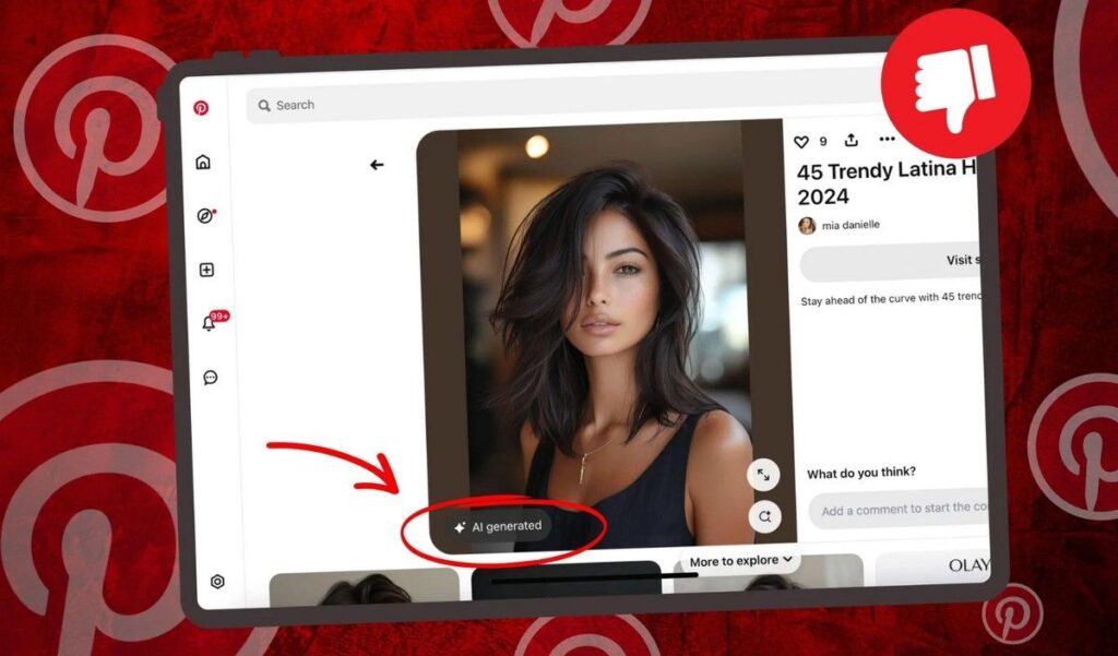 L'étiquettage IA de Pinterest va aider à identifier et différencier le contenu généré par intelligence artificielle.