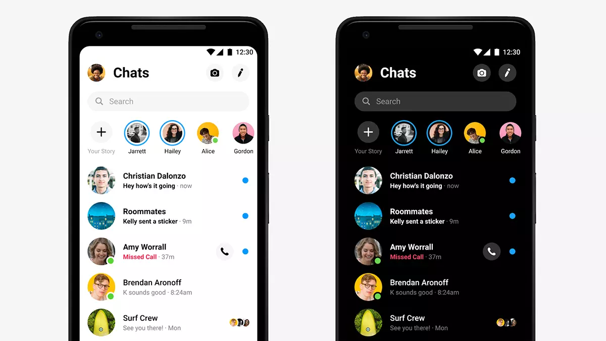 Interface de Messenger montrant la nouvelle limite de partage de fichiers de 100MB.