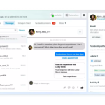 une application de messagerie avec une publicité Meta, optimisée pour l'engagement client.