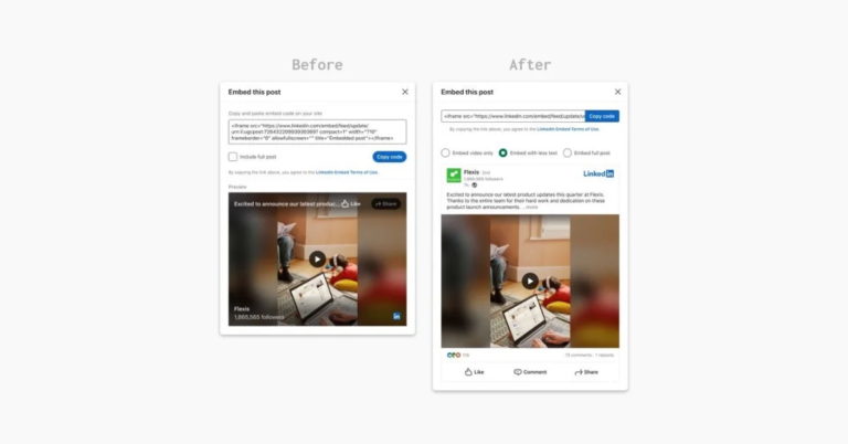 LinkedIn a amélioré son processus d'intégration des publications.