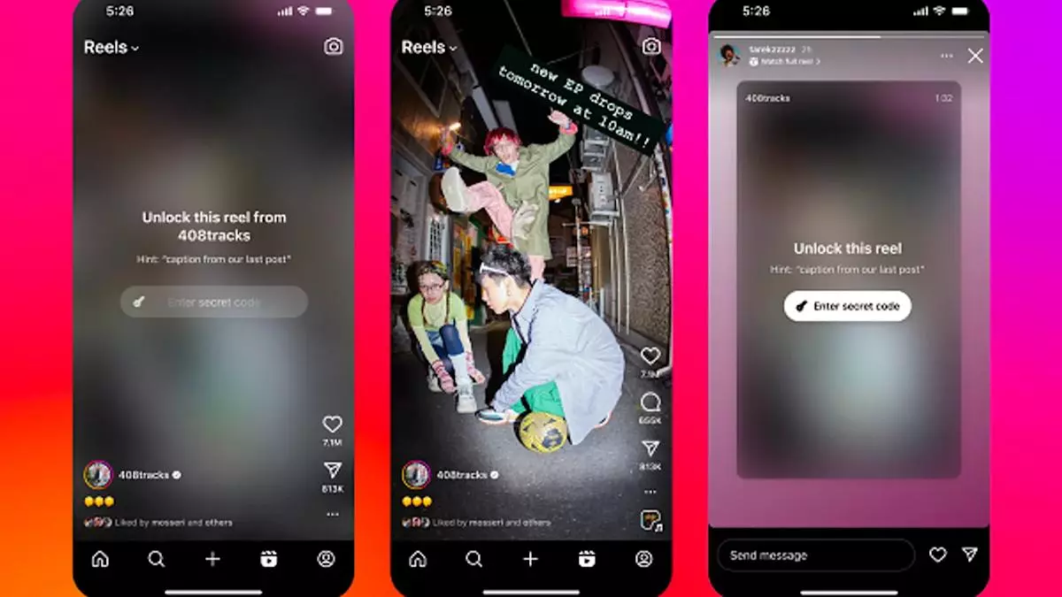 Reels verrouillables Instagram